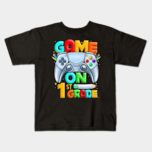 Game On 1st Grade Back To School 1st Grade Level Unlocked Kids T-Shirt